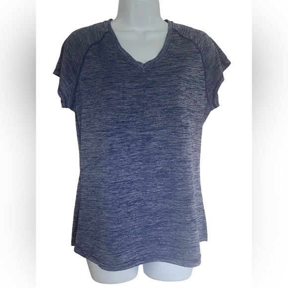 Legend Women’s Dri-fit Blue V-Neck Athletic T-Shirt. Size Large. - Picture 5 of 6